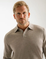 Poloshirt Merino Beige
