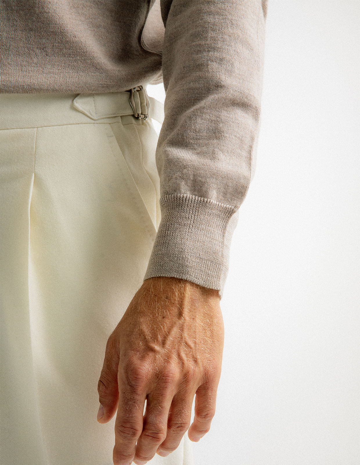 Poloshirt Merino Beige Stl XXL