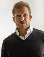 Tröja V-ringad Merinoull Brun