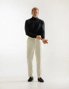 Roll Neck Merino Black