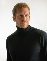 Roll Neck Merino Black