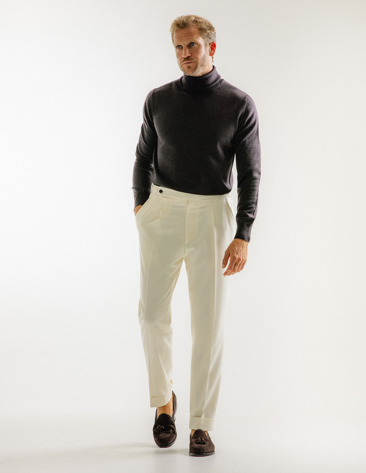 Roll Neck Merino Coffe