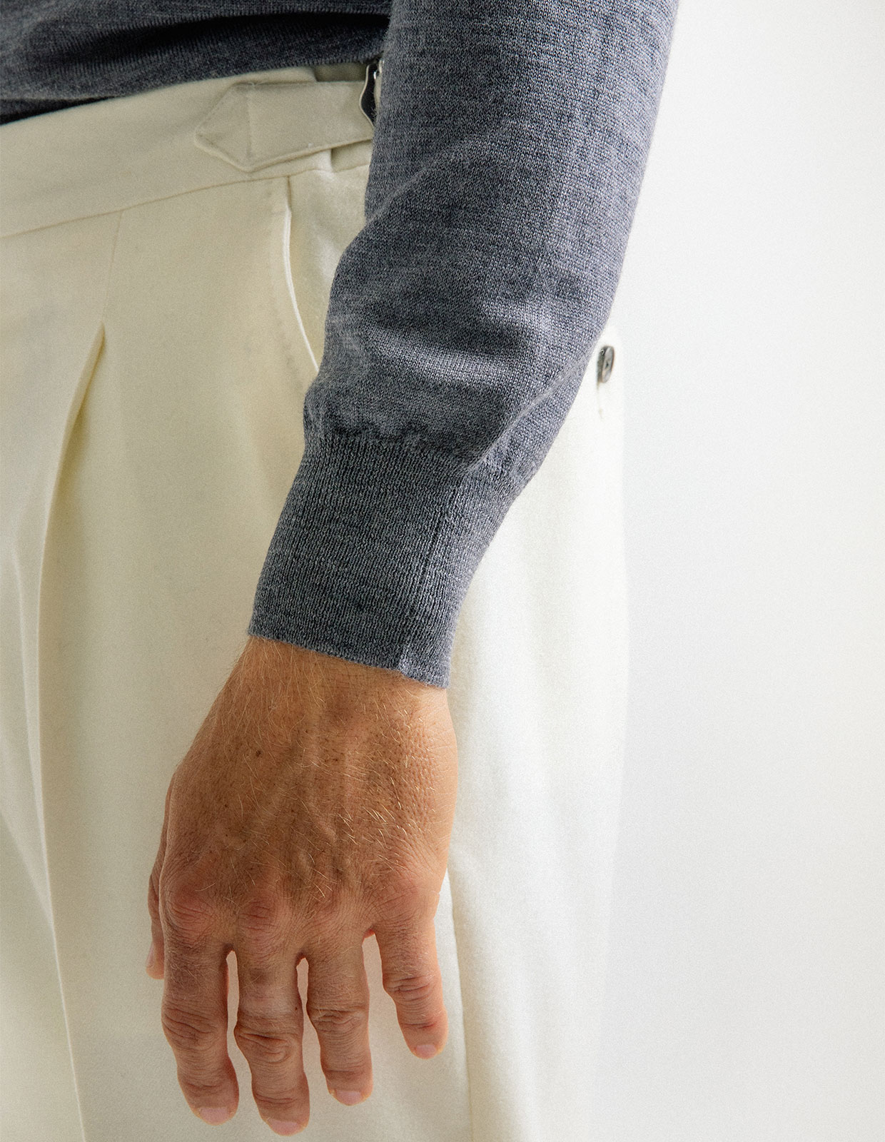 Half Zip Tröja Merinoull Grå 3XL