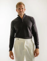 Half Zip Tröja Merinoull Brun