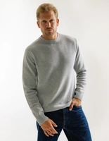Tröja Rundhals Ull/Cashmere Ljusgrå