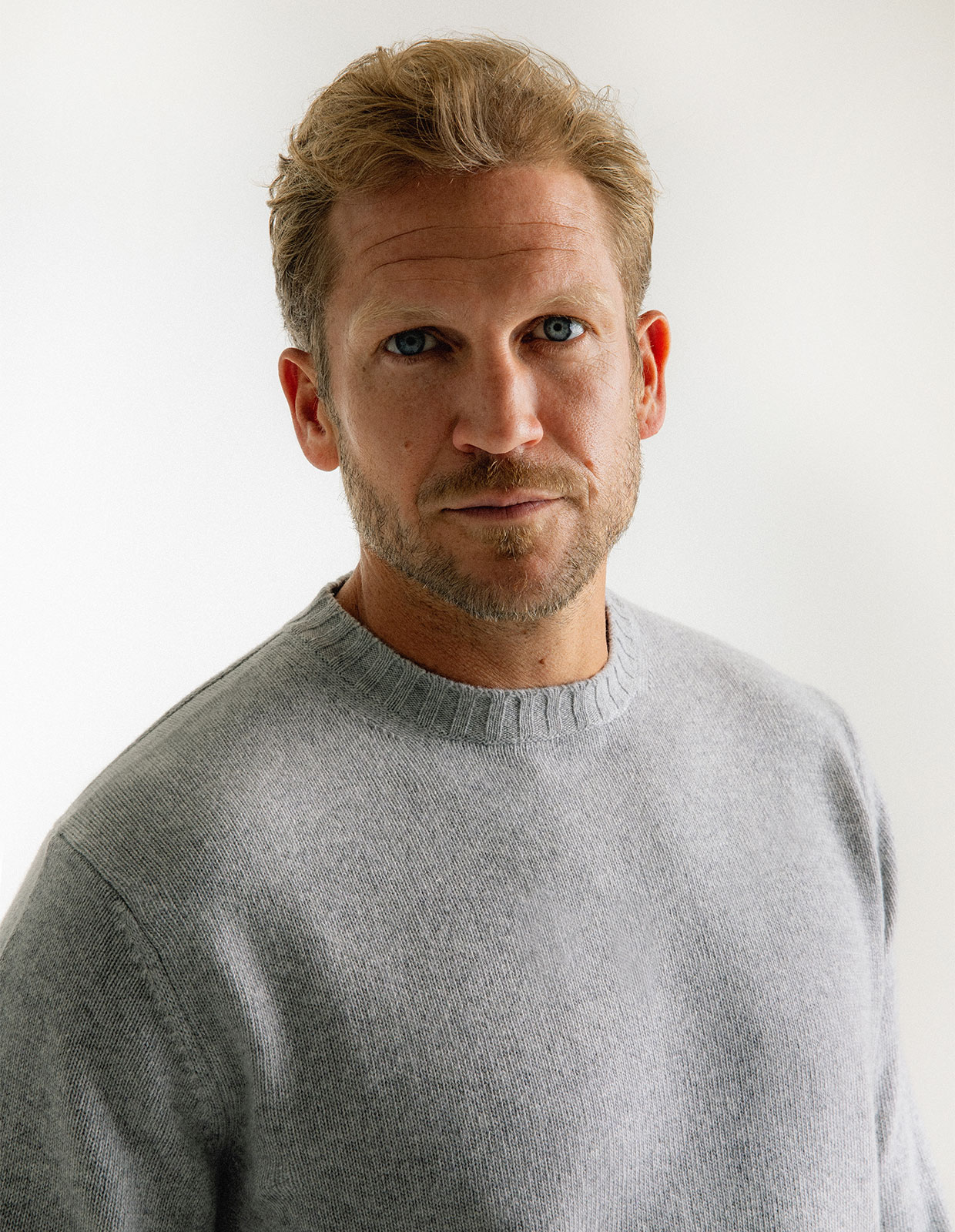 Tröja Rundhals Ull/Cashmere Ljusgrå