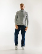 Polotröja Ull/Cashmere Ljusgrå