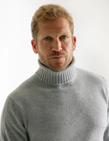 Polotröja Ull/Cashmere Ljusgrå