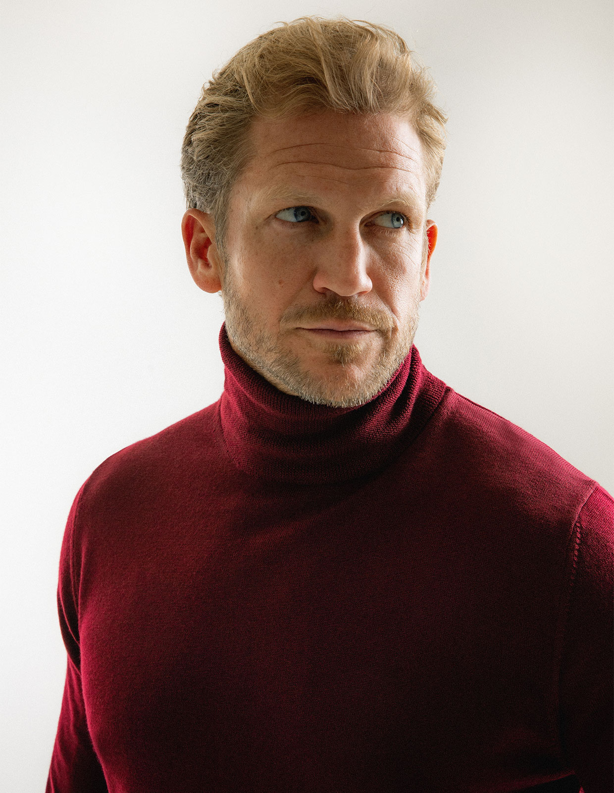 Roll Neck Merino Bordeaux Stl 3XL