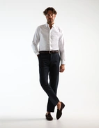 Slim Fit Oxford Skjorta Vit Stl 40