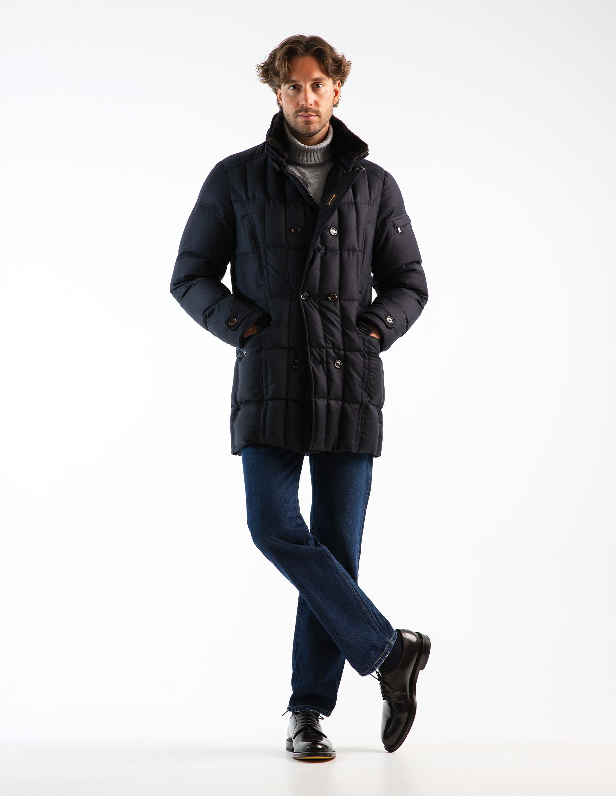 Morris-L Down Jacket Blu Stl 50