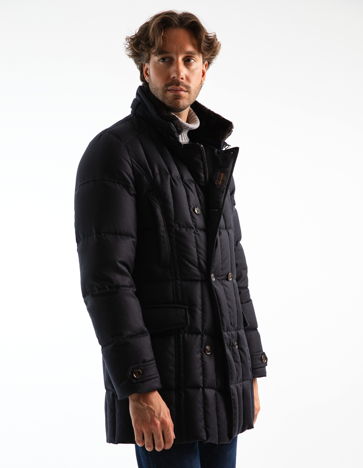 Morris-L Down Jacket Blu Stl 50