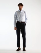 Slim Fit Oxford Skjorta Blå/Vit Randig Stl 43