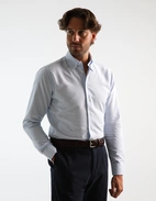 Slim Fit Oxford Skjorta Blå/Vit Randig Stl 43