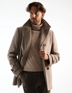 Skepparkavaj Ull/Cashmere Beige