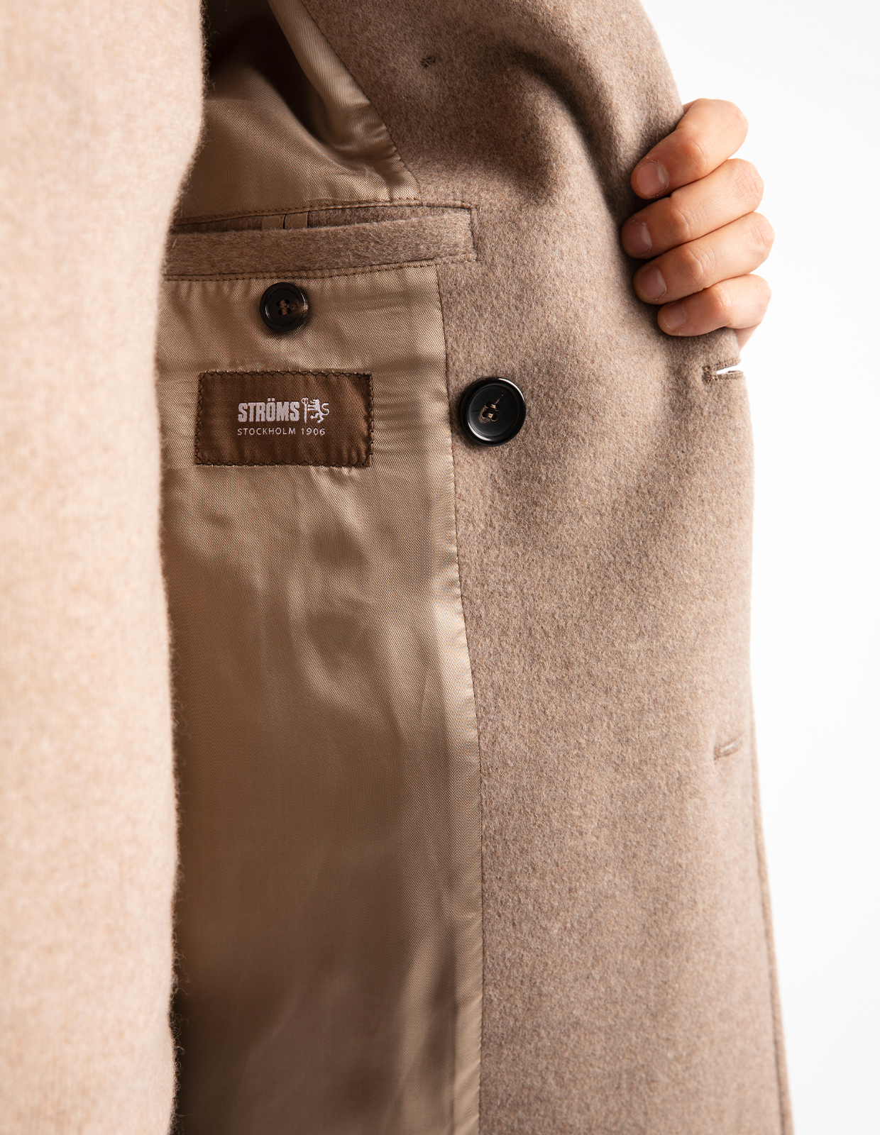 Skepparkavaj Ull/Cashmere Beige