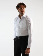 Slim Fit Skjorta Pinpoint Oxford Vit