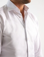 Slim Fit Skjorta Pinpoint Oxford Vit