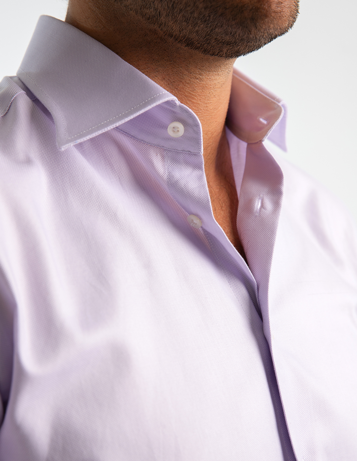 Slim Fit Skjorta Pinpoint Oxford Ljuslila