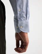 Slim Fit XLÄ Skjorta Bomull Randig Blå/Vit