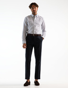 Slim Fit Skjorta Oxford Vit/Blå