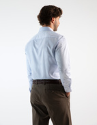 Slim Fit Skjorta Bomull Light Blue Stl 43