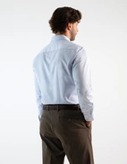 Slim Fit Skjorta Bomull Light Blue