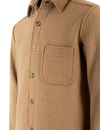 Overshirt Jersey Kokt Ull Mörkbeige