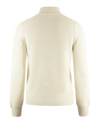 Tröja Zip Ribbstickad ull Cashmere Vit Stl 48