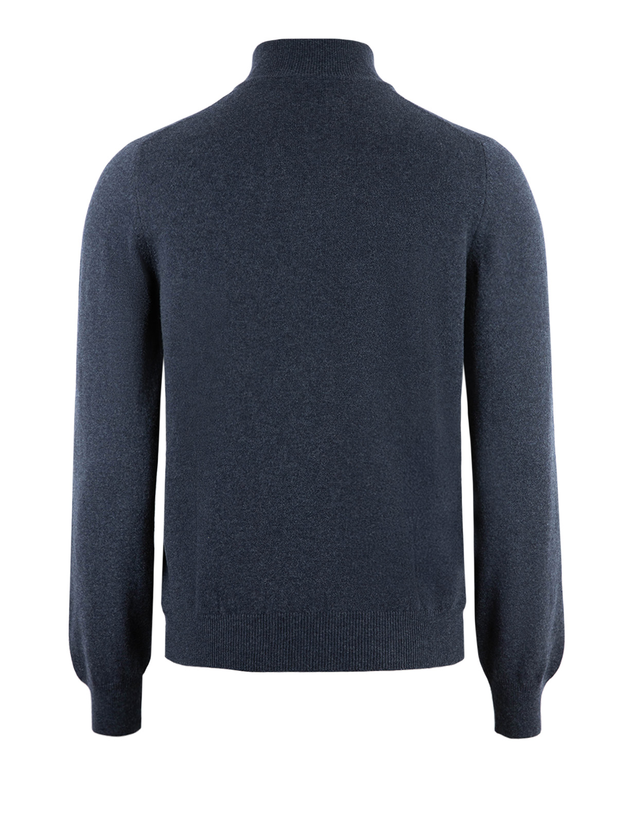 Tröja Zip Ull Cashmere Blå Melerad