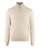 Tröja Zip Ull Cashmere Ljusbeige 50