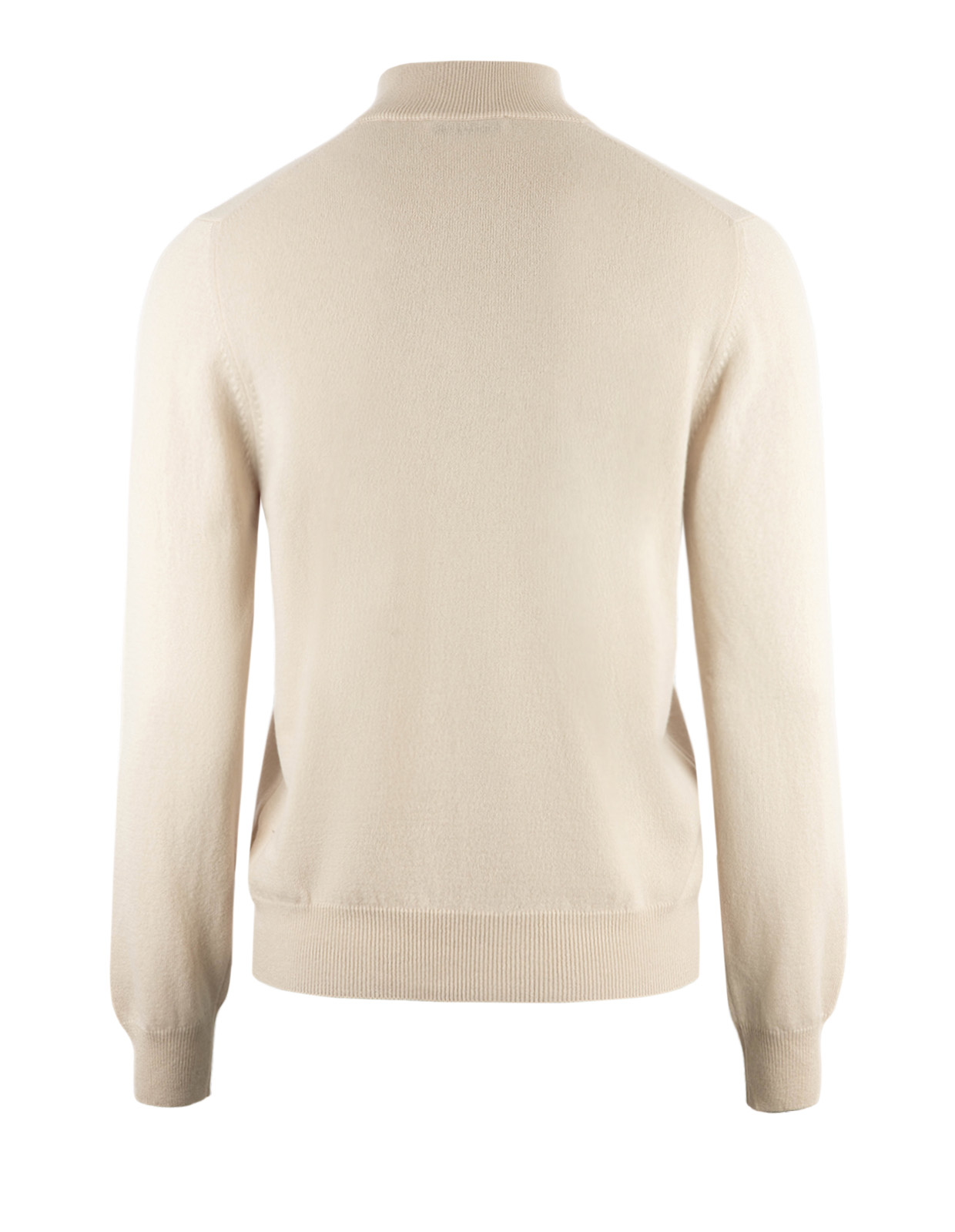 Tröja Zip Ull Cashmere Ljusbeige