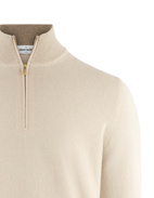 Tröja Zip Ull Cashmere Ljus