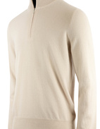 Tröja Zip Ull Cashmere Ljus