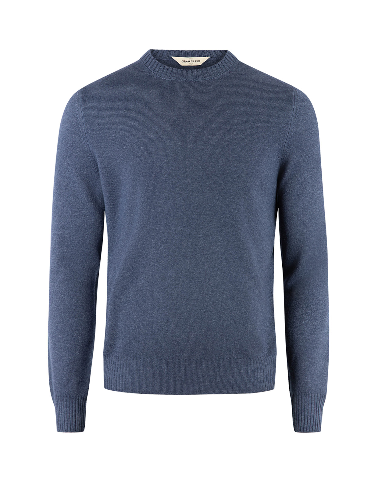 Tröja Rundhals Ull Cashmere Vintage Navy Melerad
