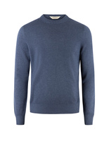 Tröja Rundhals Ull Cashmere Vintage Navy Melerad