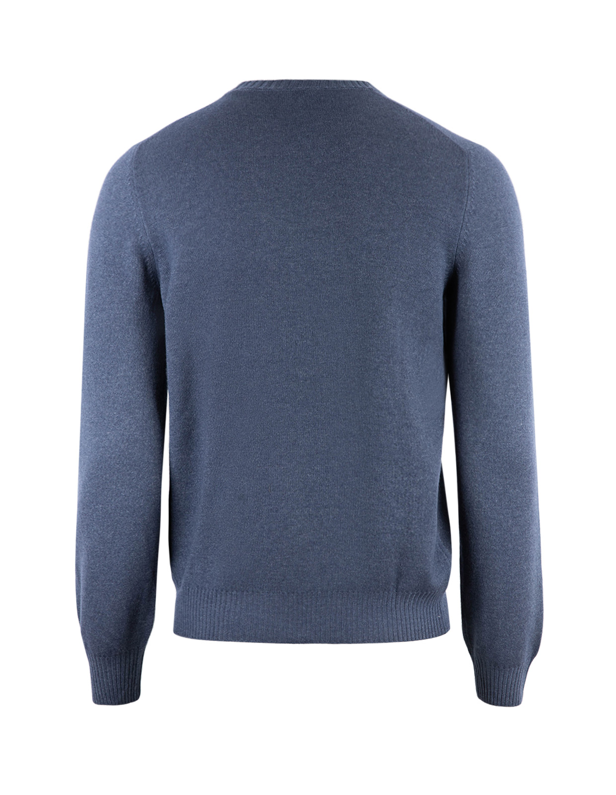 Tröja Rundhals Ull Cashmere Vintage Navy Melerad