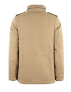 Field Jacket Torrvaxad Bomull Gråbeige