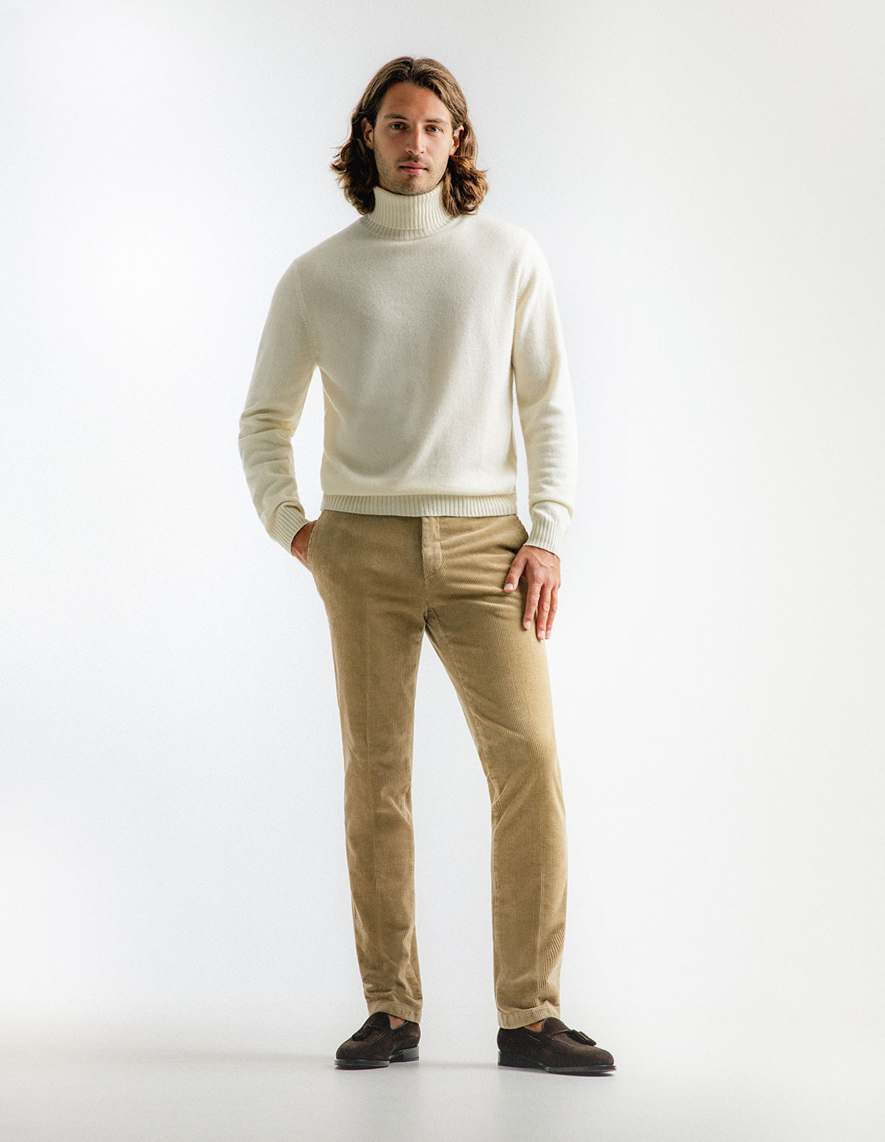 Manchesterbyxa Regular Fit Beige 148