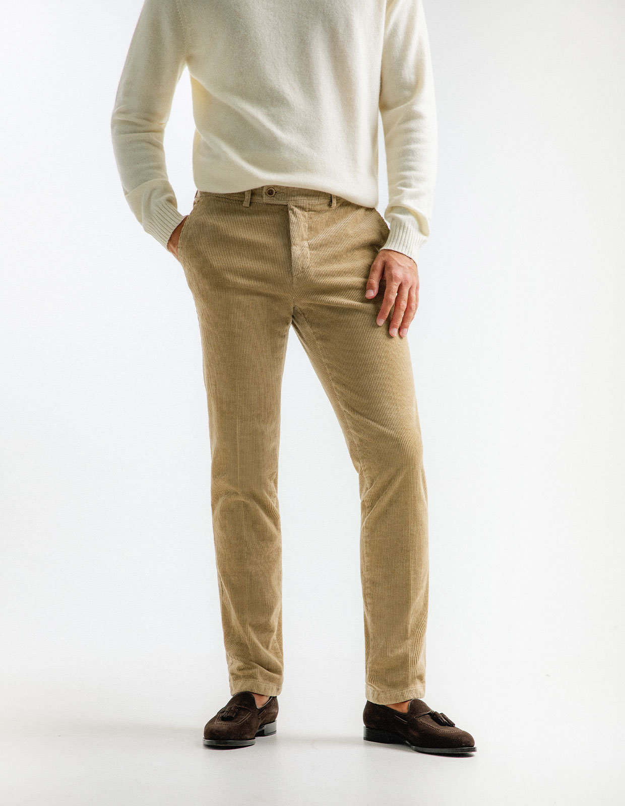 Manchesterbyxa Regular Fit Beige 148