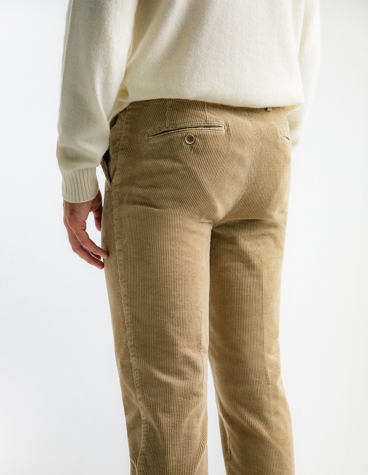Manchesterbyxa Regular Fit Beige