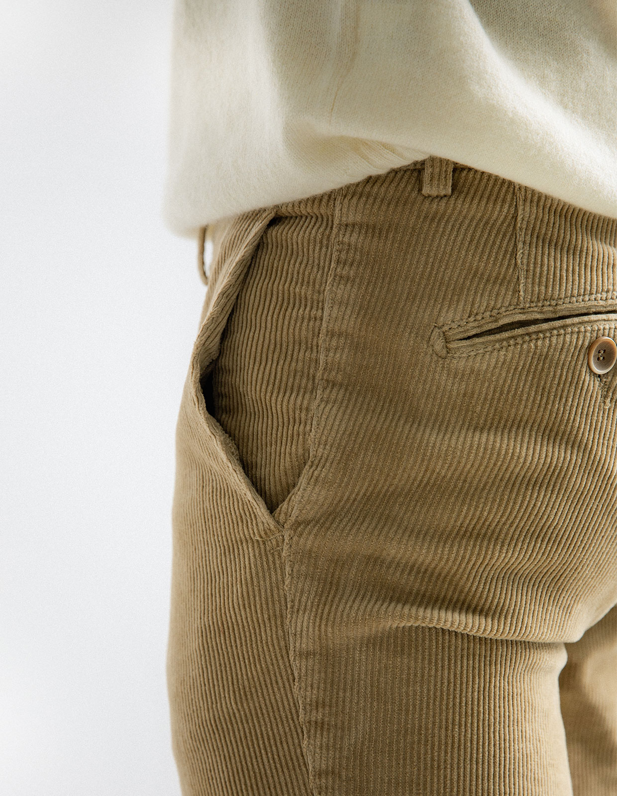 Manchesterbyxa Regular Fit Beige 148