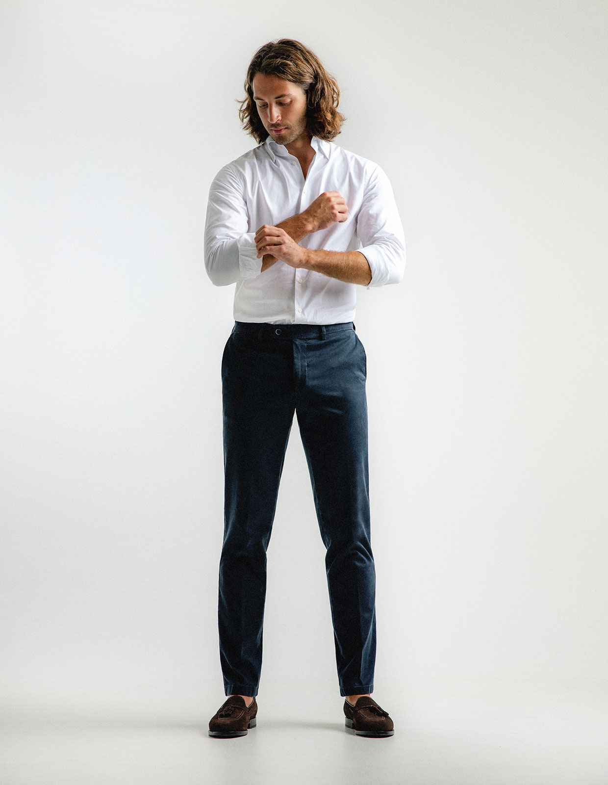 Slim Fit Skjorta Royal Oxford Vit