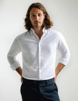 Slim Fit Skjorta Royal Oxford Vit Stl 38