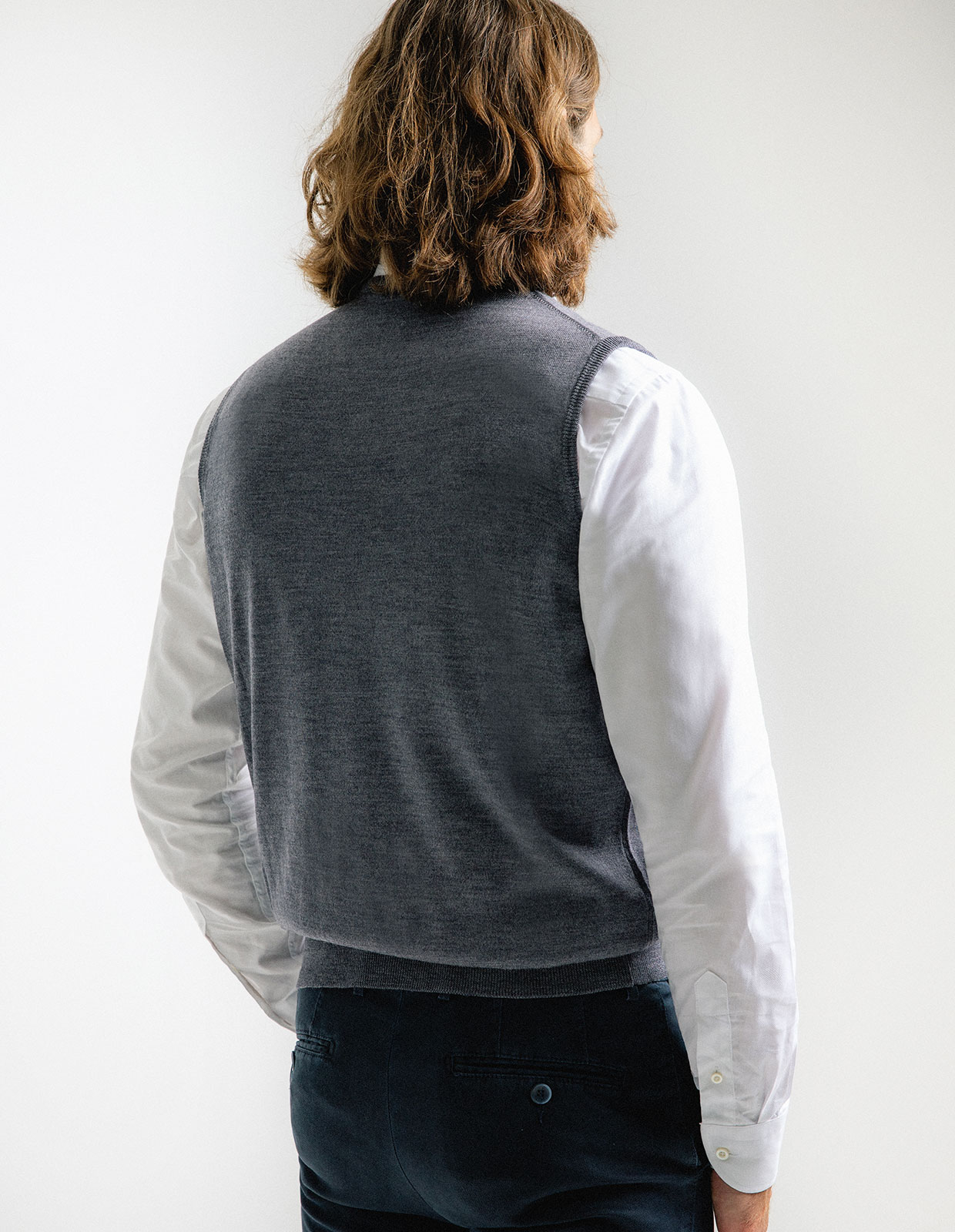 Slipover Merino Grå