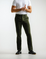 Manchesterbyxa Regular Fit Buteljgrön