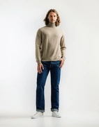 Polotröja Cashmere Melerad Beige XXL