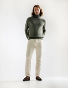 Polotröja Cashmere Melerad Grön