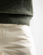 Polotröja Cashmere Grön Melerad