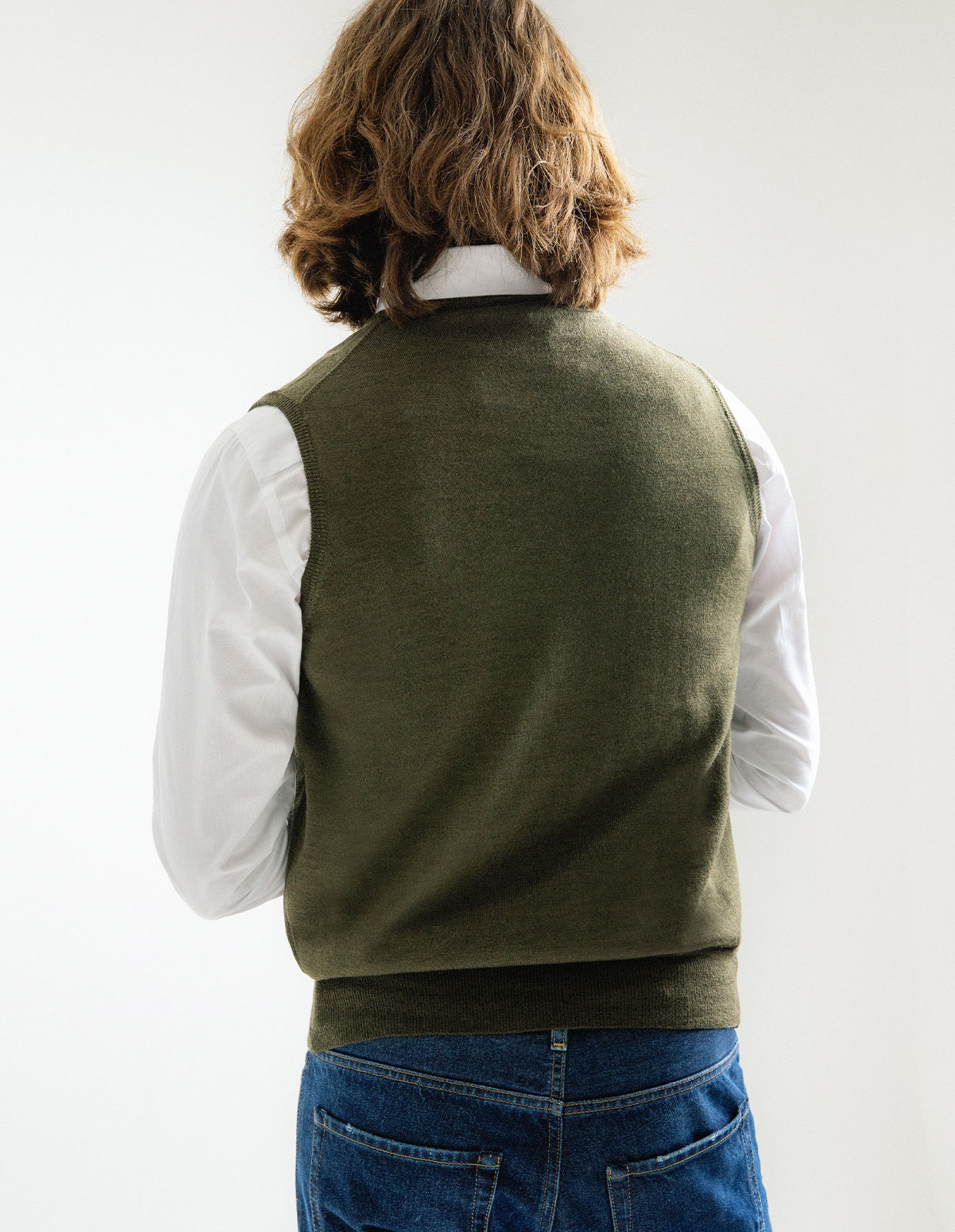 Slipover Merino Olive Green